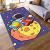 Cute astronaut fishing stars on the moon rug Suitable for use as an anti-slip game mat for living room and bedroom sofas