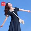 MINISO Женская узкая футболка-поло с коротким рукавом