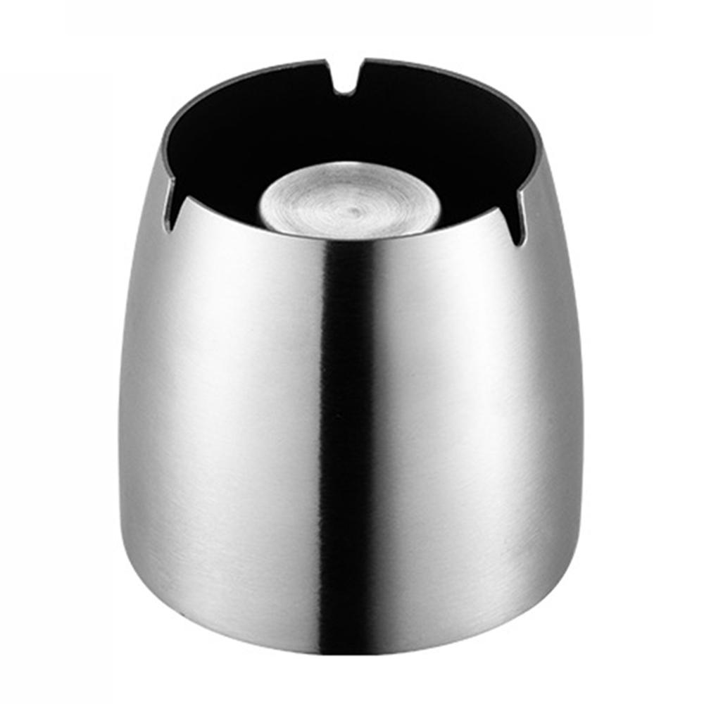Stainless Steel Ashtray Medium Size Thickened Cigarette Holder Anti Flying Ash Shatterproof Without Lid