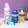 Cute Graffiti Stainless Steel Thermos Cup for Kids Student Couple Dopamine Water Cup Portable Double Shot Jump Cup