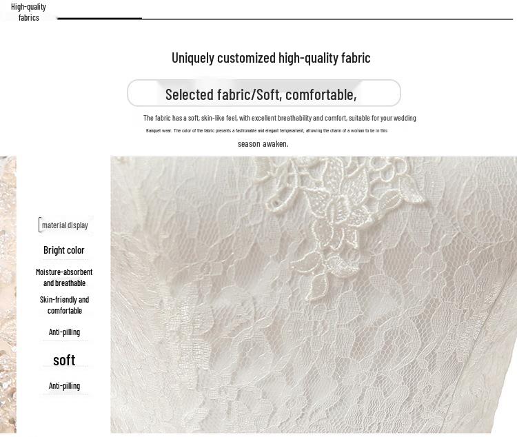 2025 Spring Plus Size Floral One-Shoulder Wedding Gown with Slimming Design