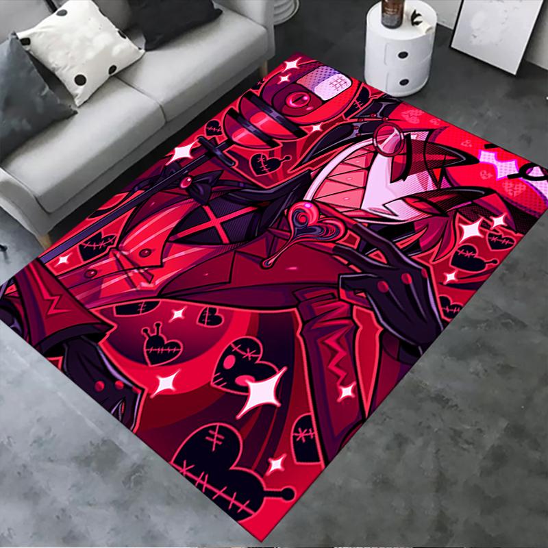 2025 New Hazbin Hotel Alastor anime Carpet Rug for Living Room Bedroom Home Sofa Decoration,Kids play Non-slip Floor Mat 32