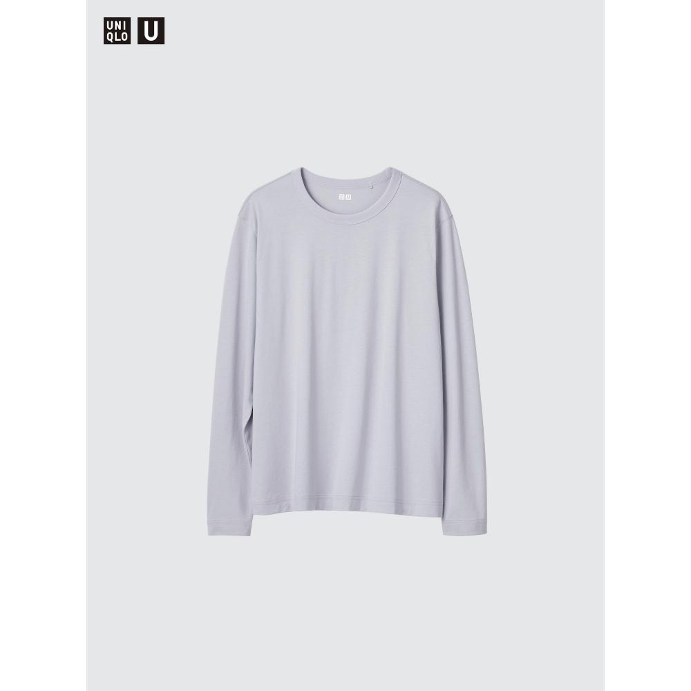 Uniqlo Япония Supima Хлопок Футболка с длинным рукавом