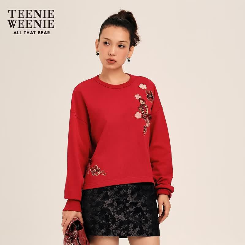 Teenie Weenie Women's Chinese New Year Bear Sweatshirt