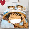 3D Kids Boys Anime One Pieces Duvet Cover Merry Christmas Bedding Set Queen King Full Size for Holiday Bedroom Teens Women Gift