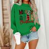 Women's Casual Fashion Round Neck Long Sleeve Christmas Printed Sweatshirt