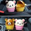 Car Trash Can Cute Storage Cup For Car Cartoon Trash Cup Bear Trash Can Storage And Sorting In The Car Automotive