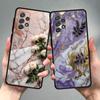 Чехол для телефона Samsung Galaxy Note 20Ultra 8 9 10Lite Plus A52s A21s A71 A51 A31 A70s A50s A30s A05s Матовый Цветочный Мрамор