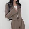 Spring & Autumn 2025 Women's Casual British Style Korean Short Suit Set - Versatile and Trendy.