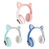 LXB39C Детские наушники Bluetooth 5.0 складные беспроводные светящиеся музыкальные наушники с кошачьими ушками для детей