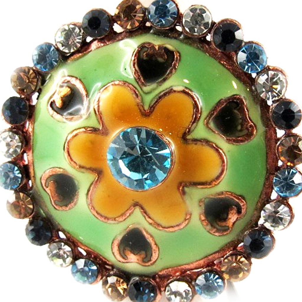 Les Trésors De Lily [D8739] - Дизайнерское кольцо "Alienor" зелено-синее