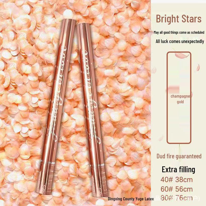 Starry Sky Petal Confetti Cannon - Colorful Matte Wedding & Event Spray Tube