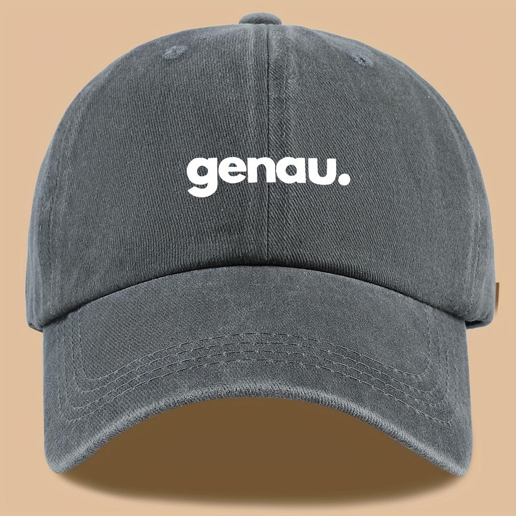 Letter Genau Printed Baseball Cap, Fashionable, Versatile, Breathable and Adjustable Outdoor Hat