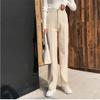 Осень-зима 2022, женские модные утепленные шерстяные брюки в стиле Харадзюку, женские повседневные прямые брюки, женские свободные широкие брюки