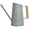 Zinc Watering Can - DECORIS - 29 X 12 X 22 Cm - Recycled Metal - Wooden Handle - Decorative