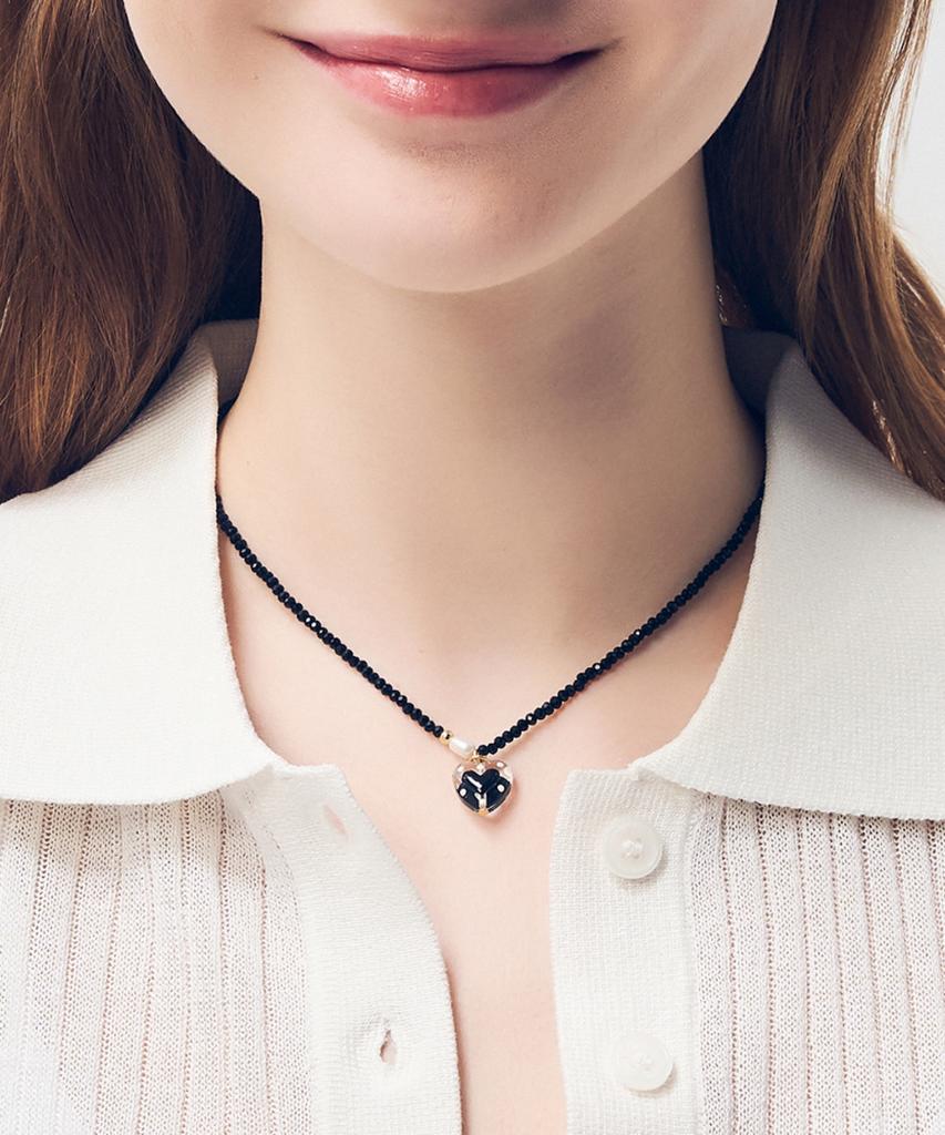 Стеклянное ожерелье Dana Burton Black Heart