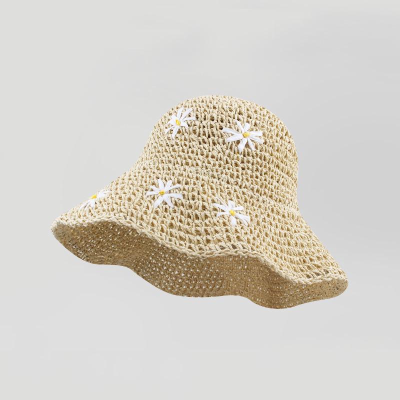 Women's Large Brim Foldable Breathable Straw Sun Hat for Summer Travel & Vacation