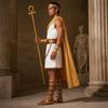 Halloween Greek King Zeus costume, ancient Roman warrior cos costume, Greek King Zeus