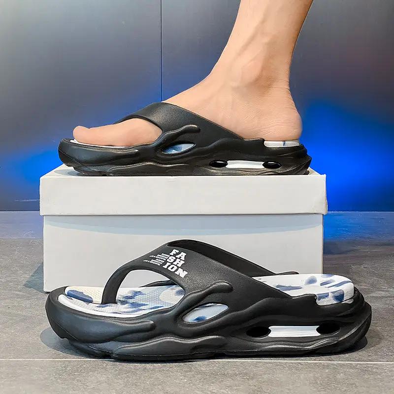 Пляжная мужская обувь Шиацу Платформа Шлепанцы Вьетнамки Y2k Веселая ПВХ Низкая цена Резиновая Дизайнерская Роскошная Обувь 2025 Ева Мужские тапочки
