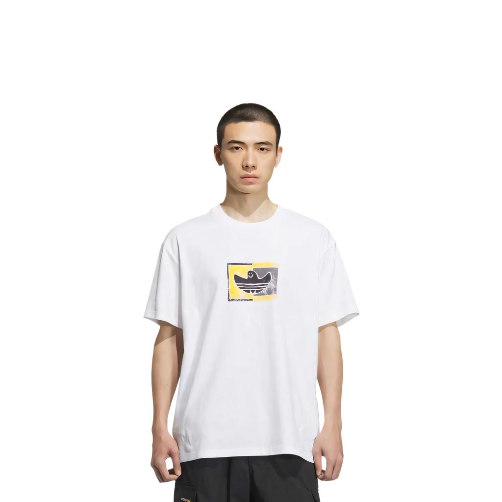 adidas Оригинальная футболка Shmoohaus Soft Fashion, универсальная, удобная, однотонная, с коротким рукавом, унисекс, топы, белая, KD4289