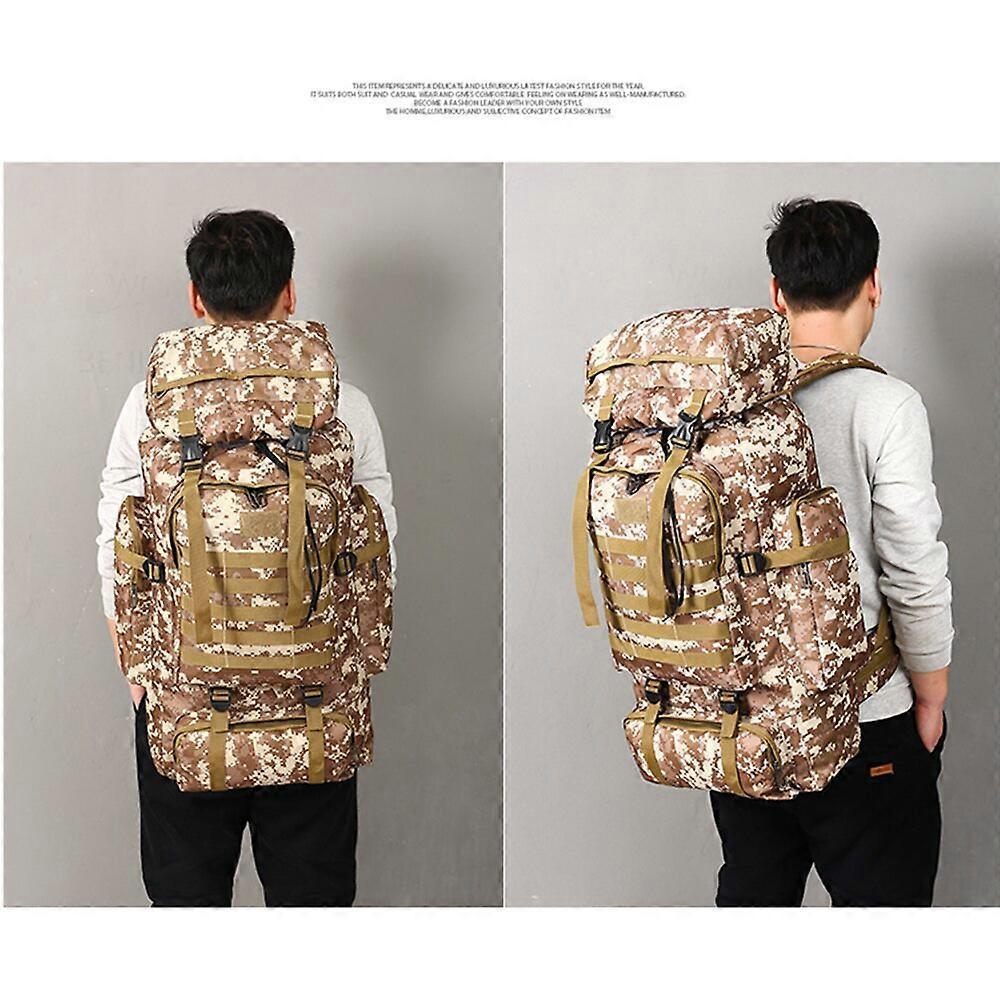 70/80L Outdoor Tactical Backpack Oxford Fabric Large Waterproof  Military Trekking Fishing Hunting Camping  Bag  Rucksacks