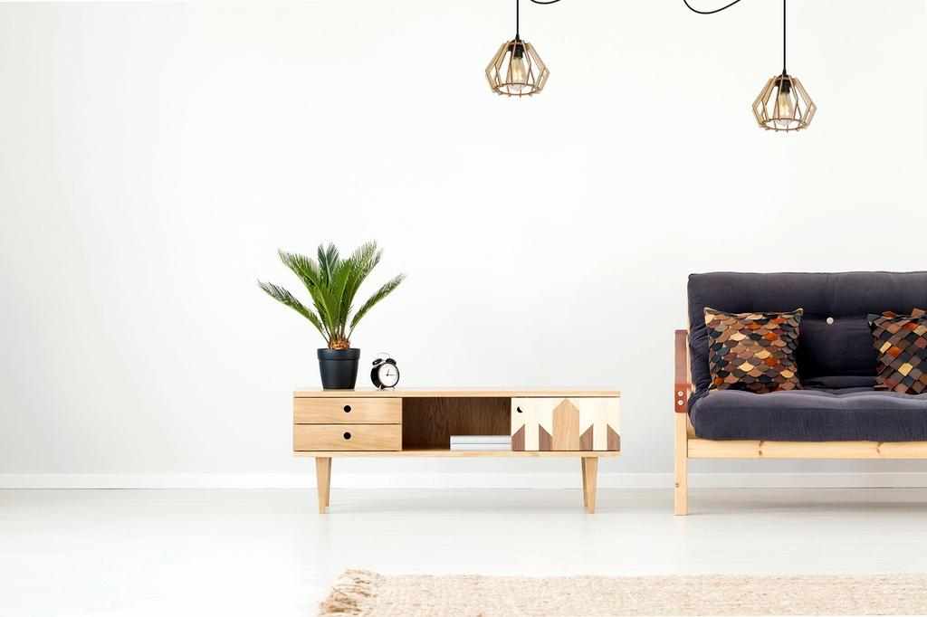Modern wooden LED ceiling pendant lamp