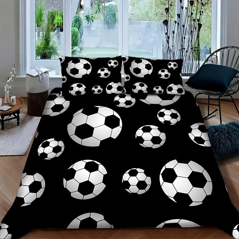 Футбольный комплект пододеяльника Одеяло Постельное белье 3D Детский постельный комплект 3 предмета 1 Пододеяльник Кинг-сайз