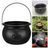 Halloween Witch Cauldron Large Black Plastic Witch Kettle Halloween Pot Candy Holder Spooky Party Decorations