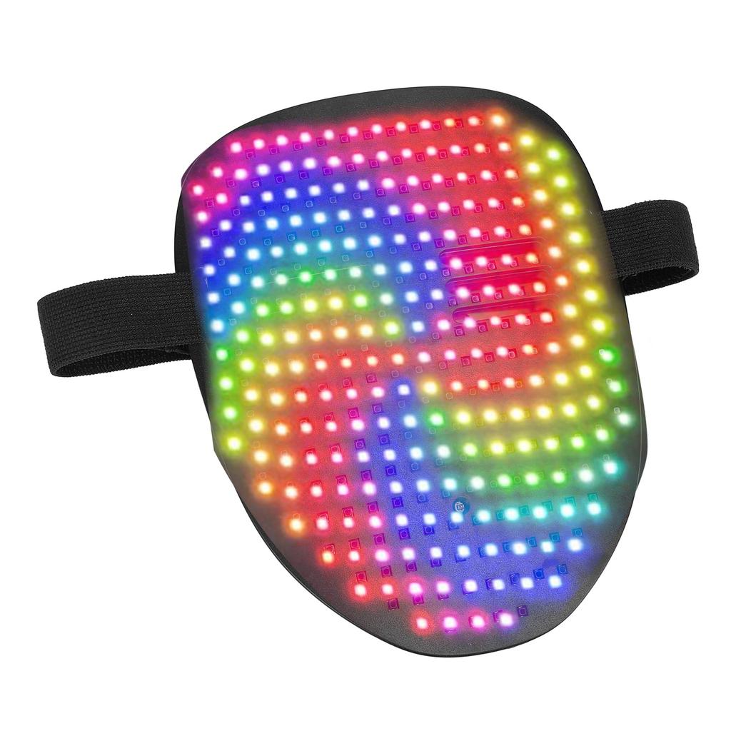 Подсветка для лица 25 статических и 25 движущихся изображений Перезаряжаемый светодиодный трансформирующийся чехол для лица