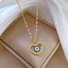 Love Eyes Light Luxury Banquet Wedding Necklace Women'S Versatile Collarbone Chain Titanium Steel Chain