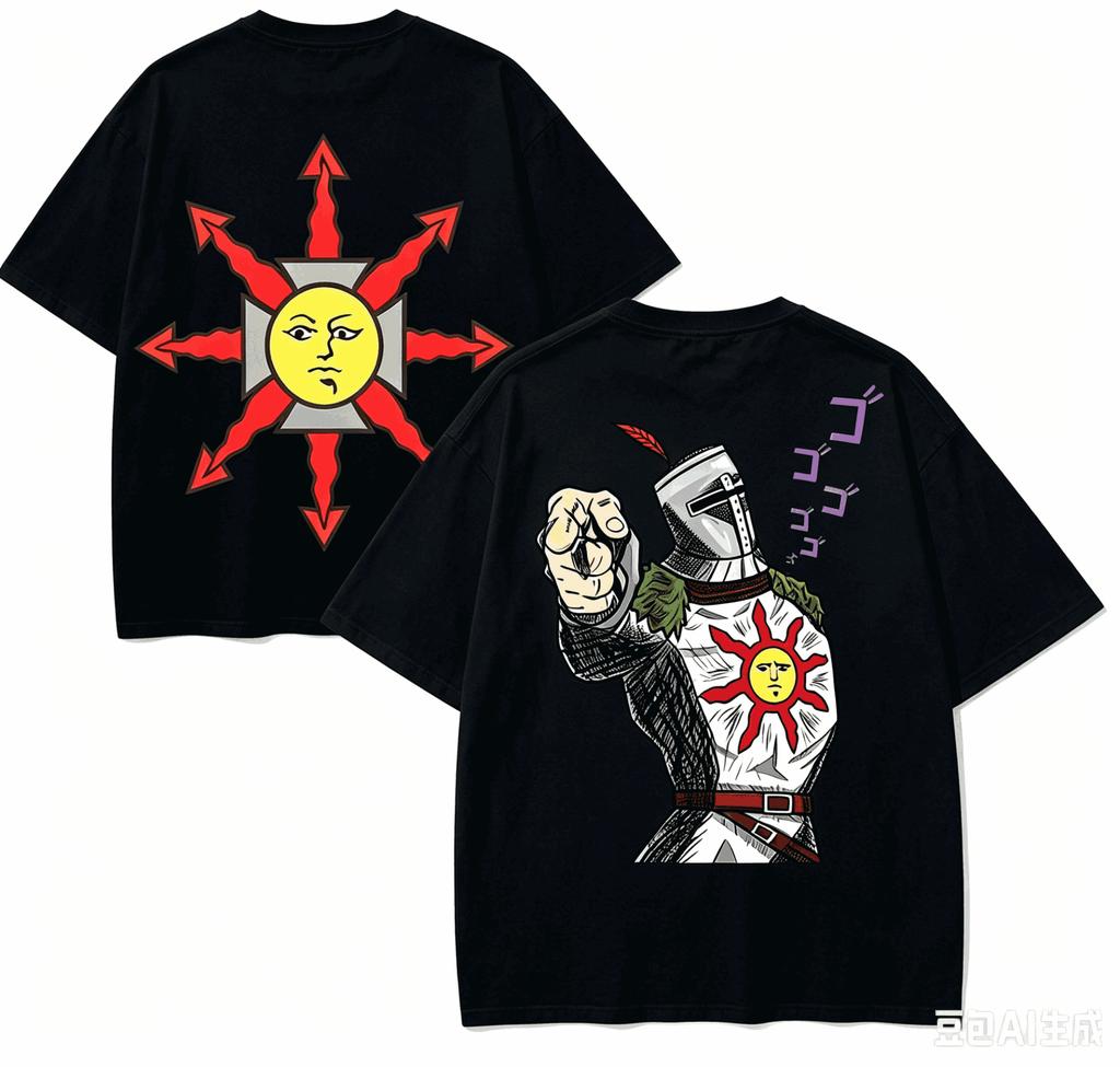 Dark Souls Anime Lover T-shirt Harajuku Cotton New Model High Street Retro Oversized Unisex pro