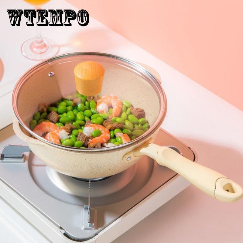 Non-stick Wok Nordic Medical Stone Household Small Saucepan Frying Dual-purpose Gas Stove Induction Cooker Wok