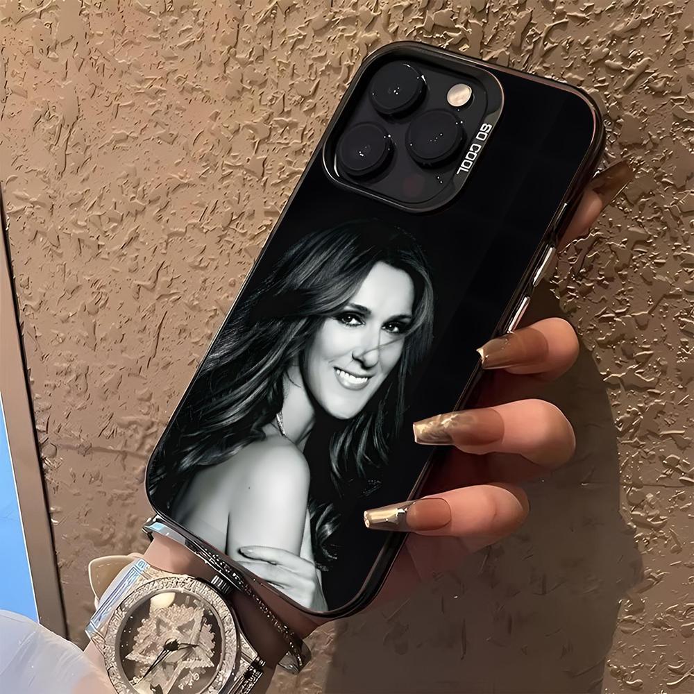 Чехол для телефона Селин Дион для iphone 17 16 15 14 13 11 12 Pro Max Xr X Air Plus черный серебристый жесткий корпус