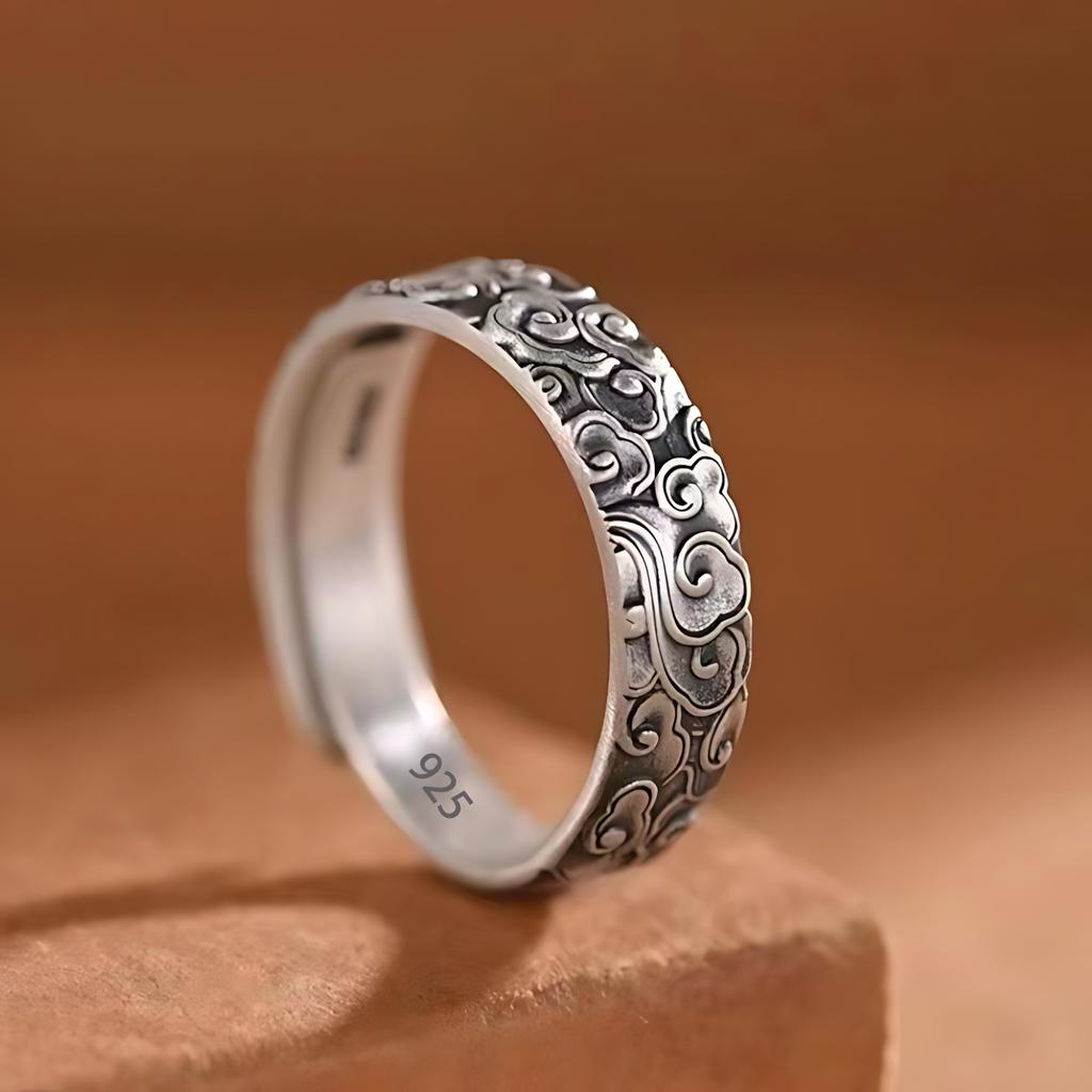 Sam Panda Кольца 925 пробы для женщин Простые Геометрические Ручной работы Неправильные Ретро Кольцо Золотой Циркон Аллергия Для Подарка на День Рождения