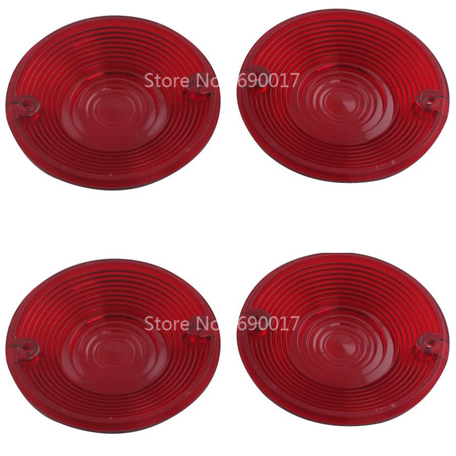 Крышка Поворотника Мотоцикла 3-1/4" Красные Кольца Линз Для Harley Davidson Touring Road King FLHRC FLHTK FLSTC FLHTC 1986-2016