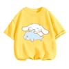 Летняя аниме-футболка Cinnamoroll Детская одежда для мальчиков и девочек Мультяшная повседневная одежда