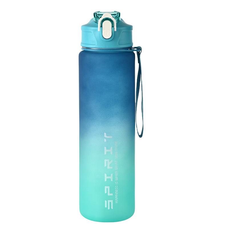 800 мл/28 унций большой емкости спортивная бутылка для воды герметичная цветная пластиковая кружка питьевая для путешествий на открытом воздухе портативная кувшины для фитнеса в спортзале