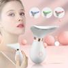 EMS Microcurrent Neck Massager 4 Mode 3 Colors LED Photon Therapy Face Massage Double Chin Reducer Skin Tightening Anti-wrinkle Lifting Skin Care