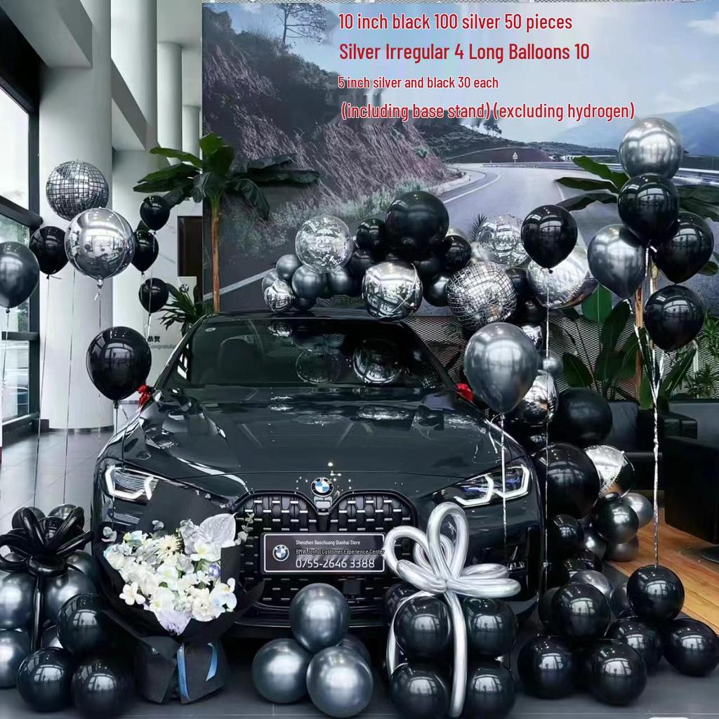 Car Showroom Balloon Chain Decoration for New Car Delivery Ceremony