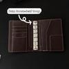Retro Brown PU Leather A7 Loose-leaf Notebook Portable Travel Journal Students Diary Book DIY Scrapbook Notepad