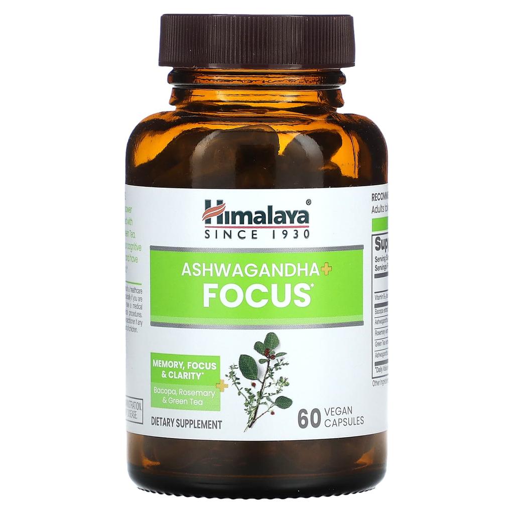 Himalaya, Ashwagandha + Concentration, 60 Veggie Capsules