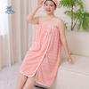 Мягкий женский халат с карманами, утолщенный, теплый, бархатный, юбка для ванной, банные принадлежности, пляжное полотенце, плюшевая накидка, юбка для душа, салон