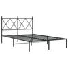 VidaXL Metal Bed Frame with Headboard Black 120x190 cm, double bed, bedroom furniture, guest bed, bed, metal bed frame, bed 376499