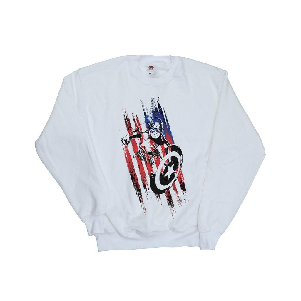Marvel Womens/Ladies Avengers Captain America Streaks Sweatshirt