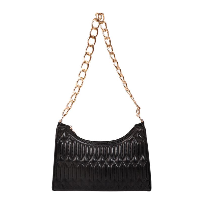 Сумка Женская Модная Маленькая Квадратная Сумка Нишевая Вышивка Нить Сумка Через Плечо Цепь Универсальная Подмышечная Маленькая Квадратная Сумка Тренд