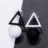 Asymmetric Geometric Triangle Earrings Female Fashion Personality Earrings Creative Minimalist Earrings