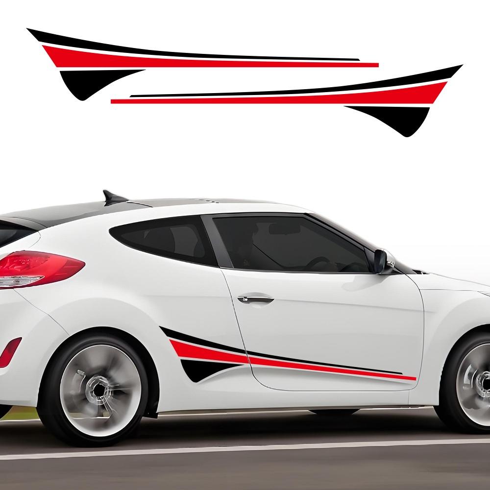 Автомобильная наклейка для Hyundai Veloster Комплект боковых наклеек на двери автомобиля Виниловая наклейка для обтяжки автомобиля Водонепроницаемая ПВХ наклейка для автомобиля Автоаксессуары