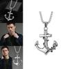 Винтажное карибское пиратское ожерелье с якорем для мужчин и женщин с уникальным дизайном в виде рыбного крючка