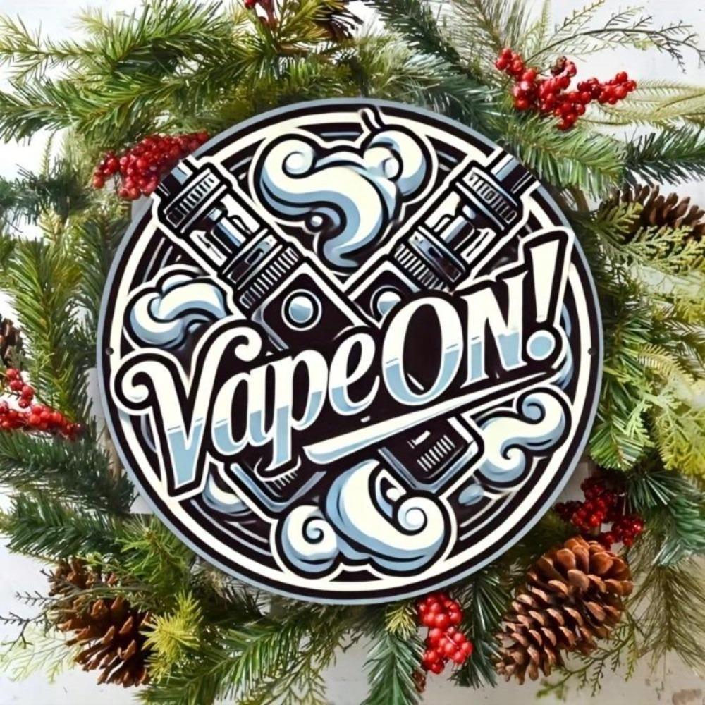 Металлический знак для вейпа Ретро Круглая настенная art 20x20см Винтажный декор для домашнего бара