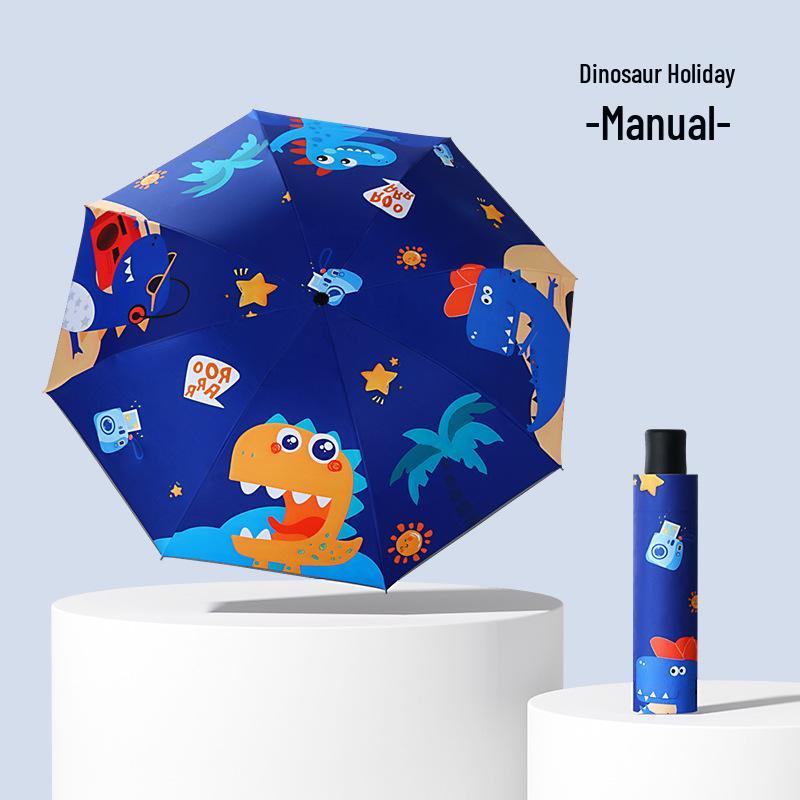 Children's Cartoon Fully Automatic Safety Umbrella: Rain or Shine, Reflective, Foldable, Anti-Rebound Design